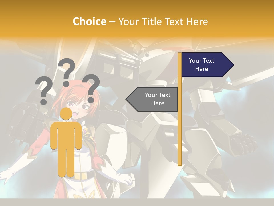 A Woman Standing Next To A Giant Robot PowerPoint Template