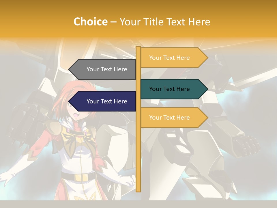 A Woman Standing Next To A Giant Robot PowerPoint Template