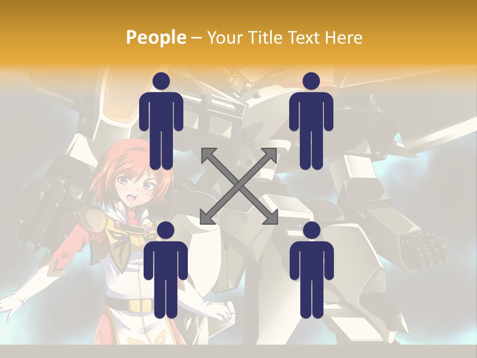 A Woman Standing Next To A Giant Robot PowerPoint Template