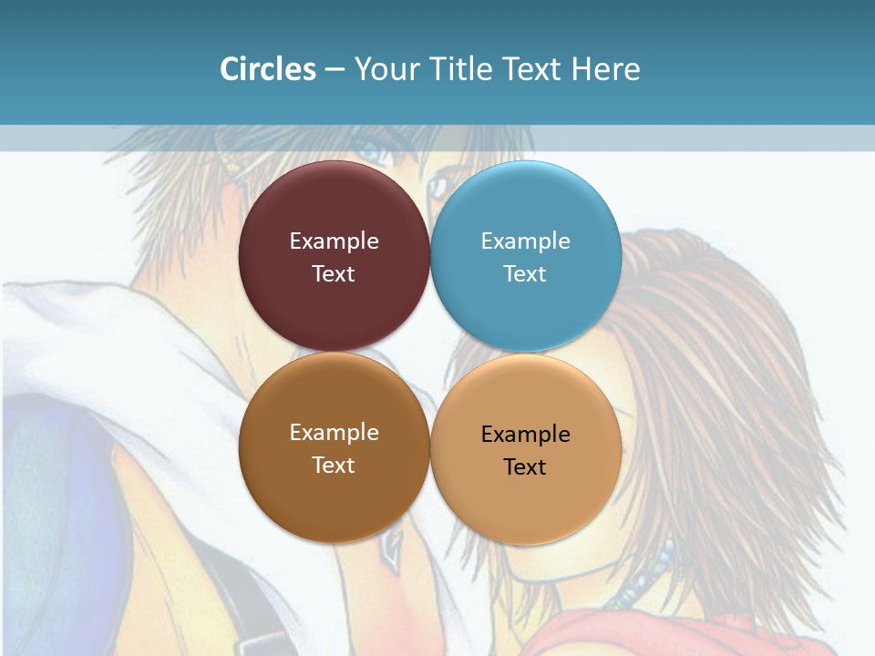 A Couple Of Anime Characters Standing Next To Each Other PowerPoint Template