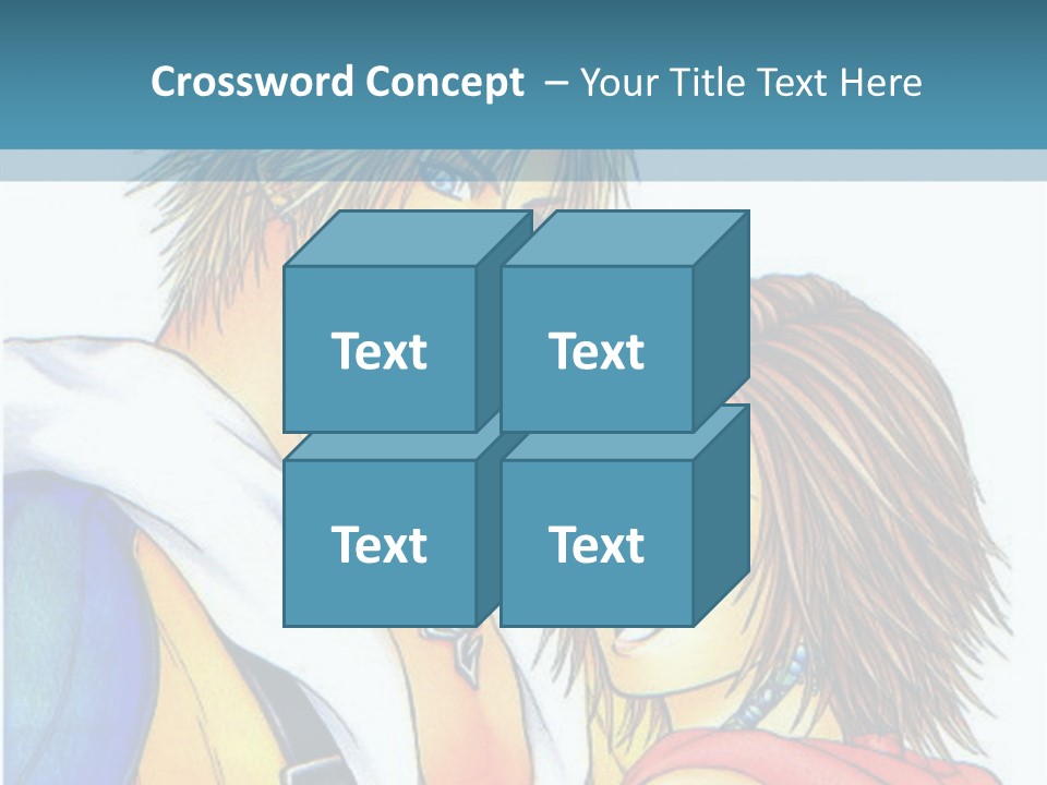 A Couple Of Anime Characters Standing Next To Each Other PowerPoint Template