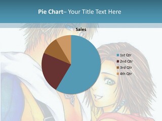 A Couple Of Anime Characters Standing Next To Each Other PowerPoint Template