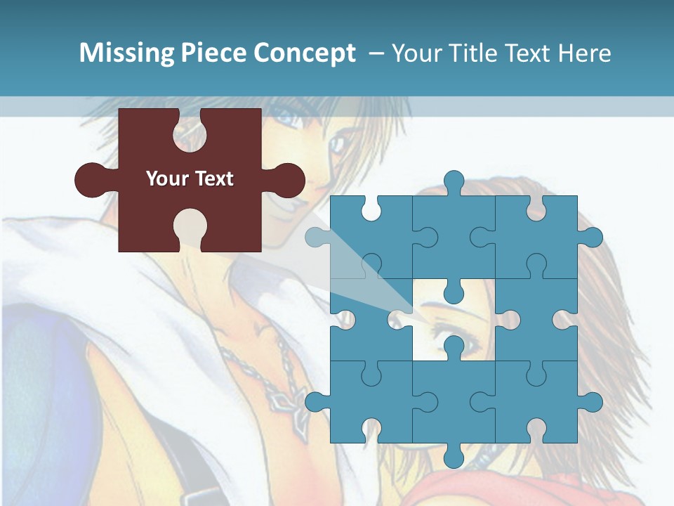 A Couple Of Anime Characters Standing Next To Each Other PowerPoint Template