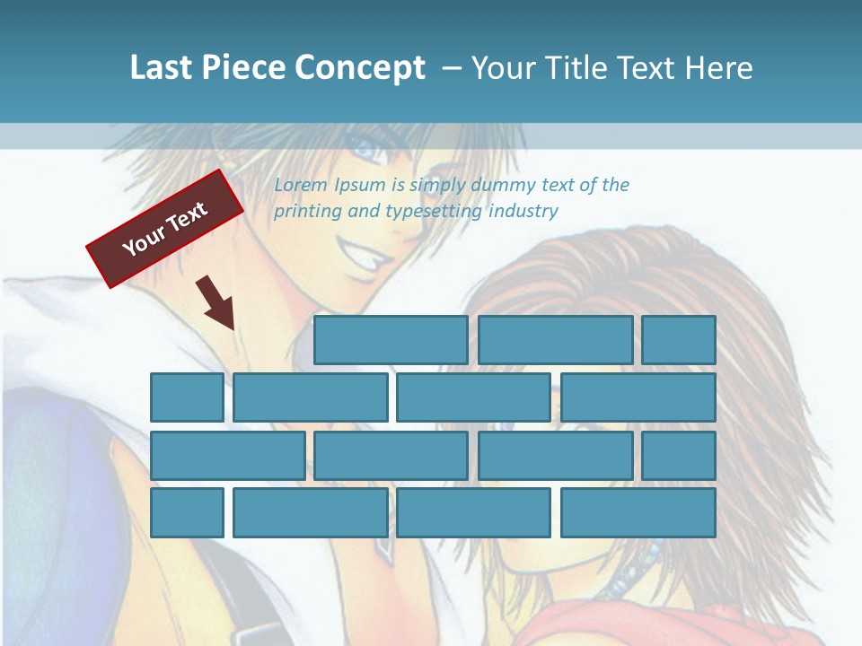 A Couple Of Anime Characters Standing Next To Each Other PowerPoint Template