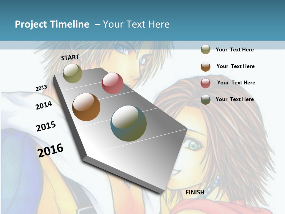 A Couple Of Anime Characters Standing Next To Each Other PowerPoint Template