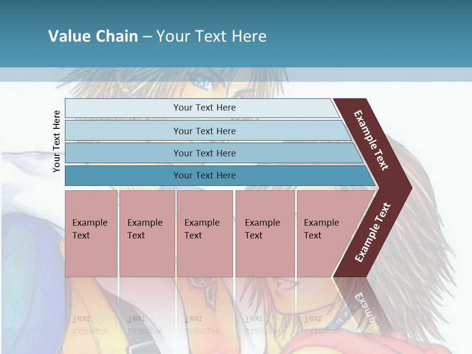 A Couple Of Anime Characters Standing Next To Each Other PowerPoint Template