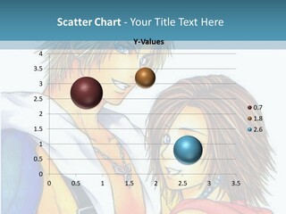 A Couple Of Anime Characters Standing Next To Each Other PowerPoint Template