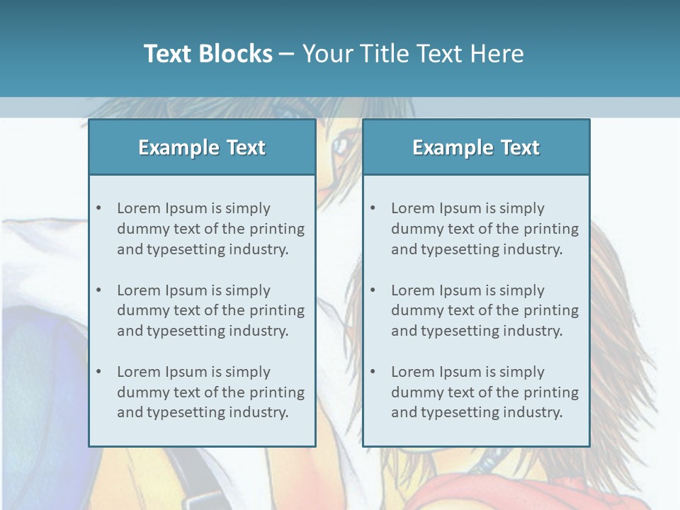 A Couple Of Anime Characters Standing Next To Each Other PowerPoint Template