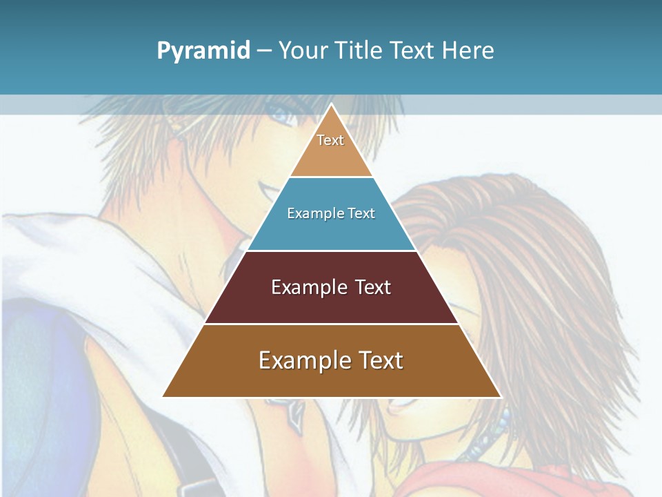 A Couple Of Anime Characters Standing Next To Each Other PowerPoint Template