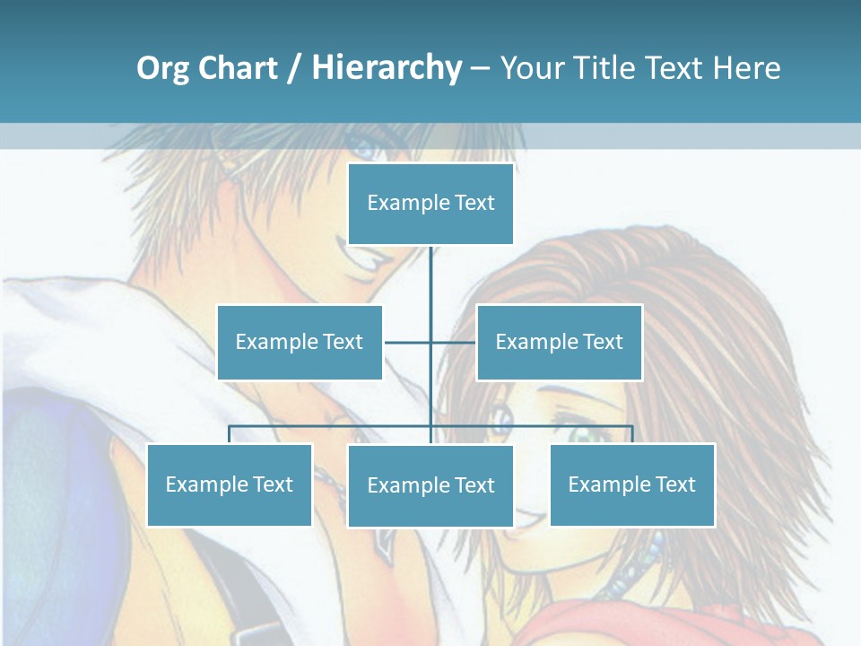 A Couple Of Anime Characters Standing Next To Each Other PowerPoint Template