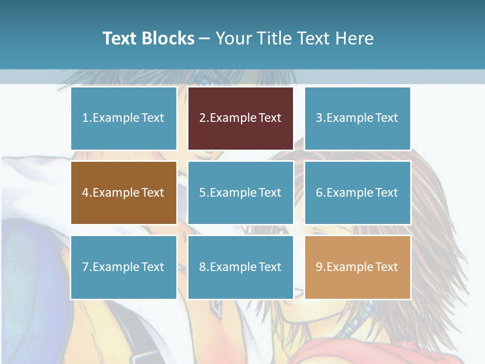 A Couple Of Anime Characters Standing Next To Each Other PowerPoint Template