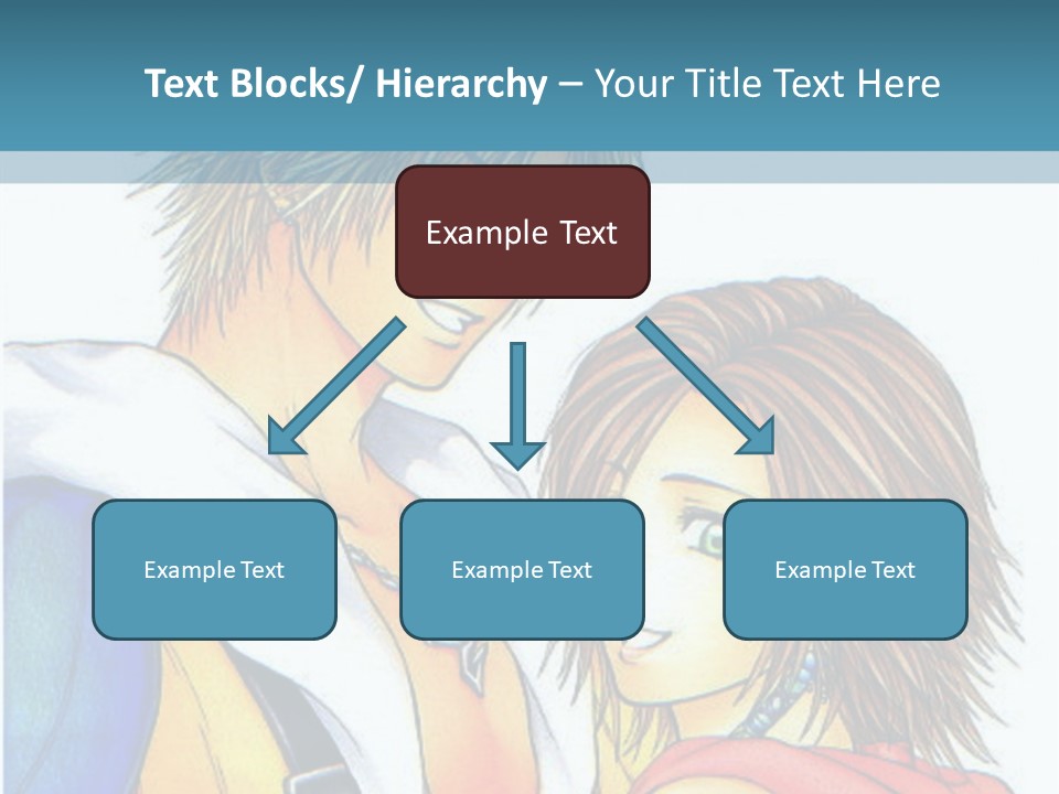 A Couple Of Anime Characters Standing Next To Each Other PowerPoint Template