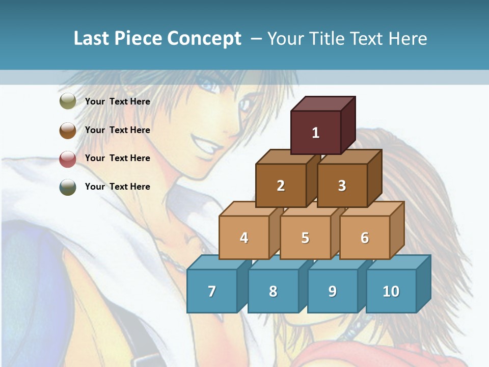 A Couple Of Anime Characters Standing Next To Each Other PowerPoint Template