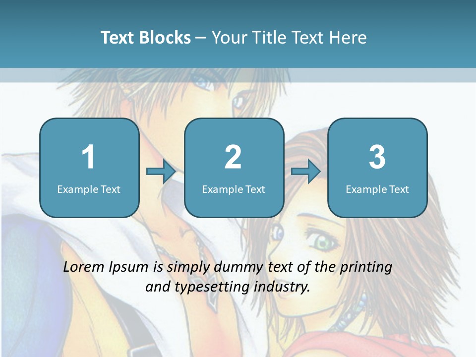 A Couple Of Anime Characters Standing Next To Each Other PowerPoint Template