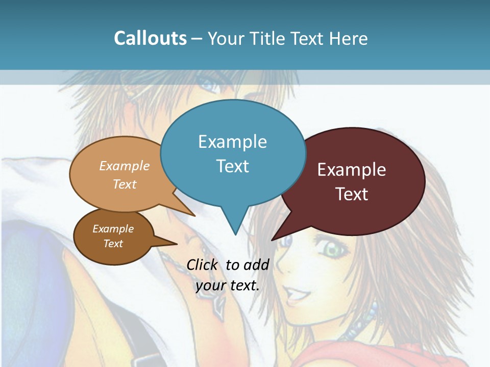 A Couple Of Anime Characters Standing Next To Each Other PowerPoint Template