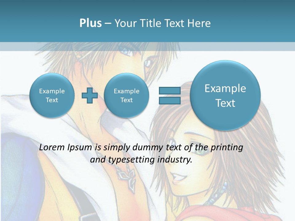 A Couple Of Anime Characters Standing Next To Each Other PowerPoint Template