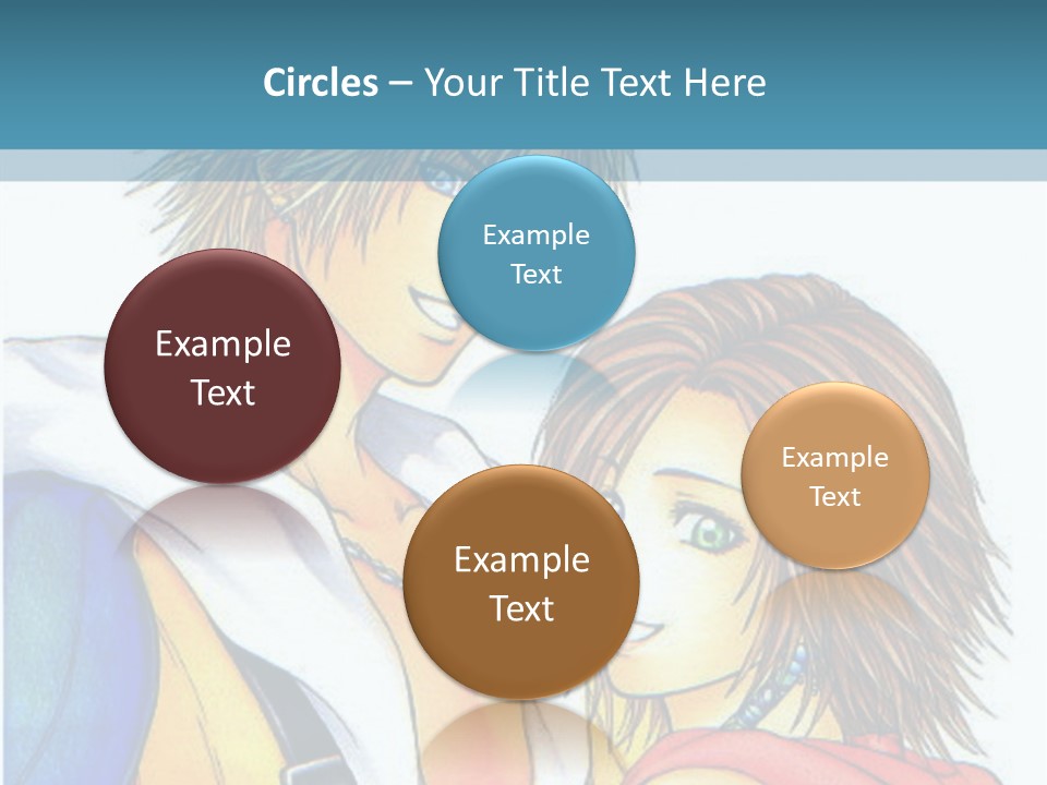 A Couple Of Anime Characters Standing Next To Each Other PowerPoint Template