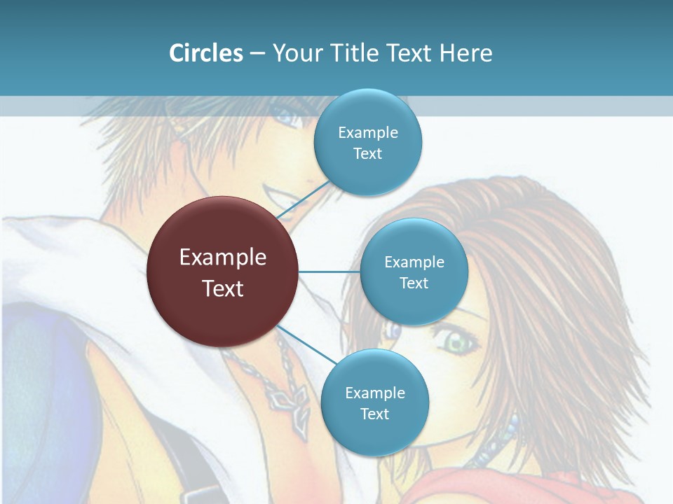 A Couple Of Anime Characters Standing Next To Each Other PowerPoint Template