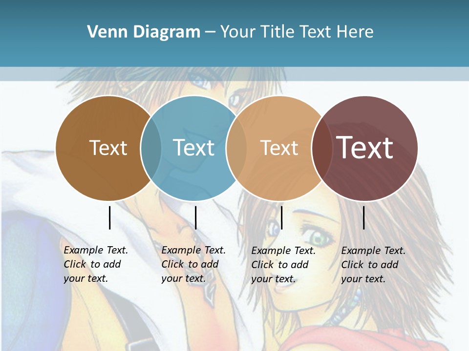 A Couple Of Anime Characters Standing Next To Each Other PowerPoint Template