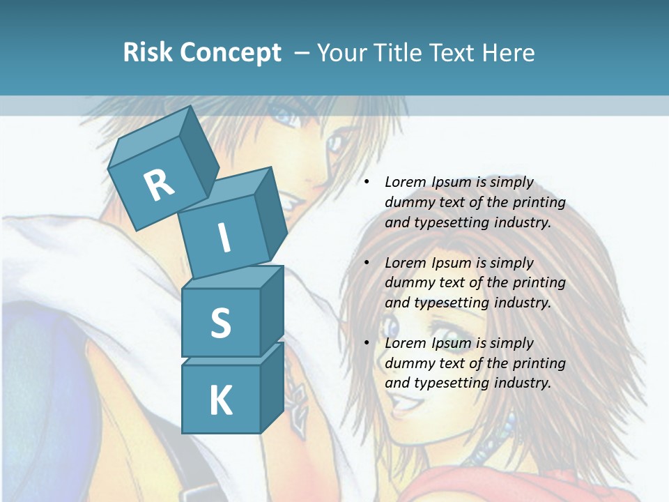 A Couple Of Anime Characters Standing Next To Each Other PowerPoint Template