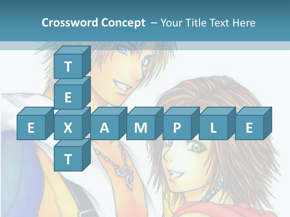 A Couple Of Anime Characters Standing Next To Each Other PowerPoint Template