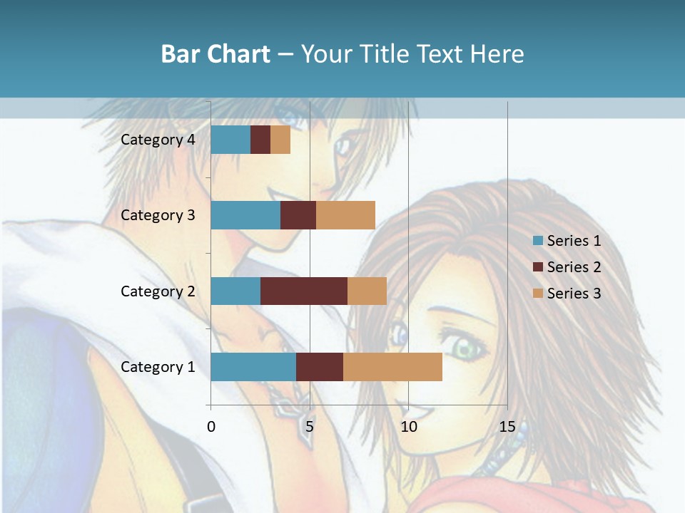 A Couple Of Anime Characters Standing Next To Each Other PowerPoint Template