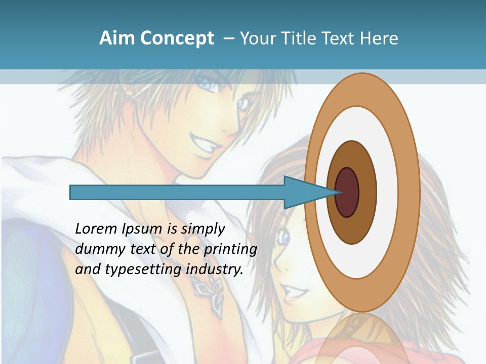 A Couple Of Anime Characters Standing Next To Each Other PowerPoint Template