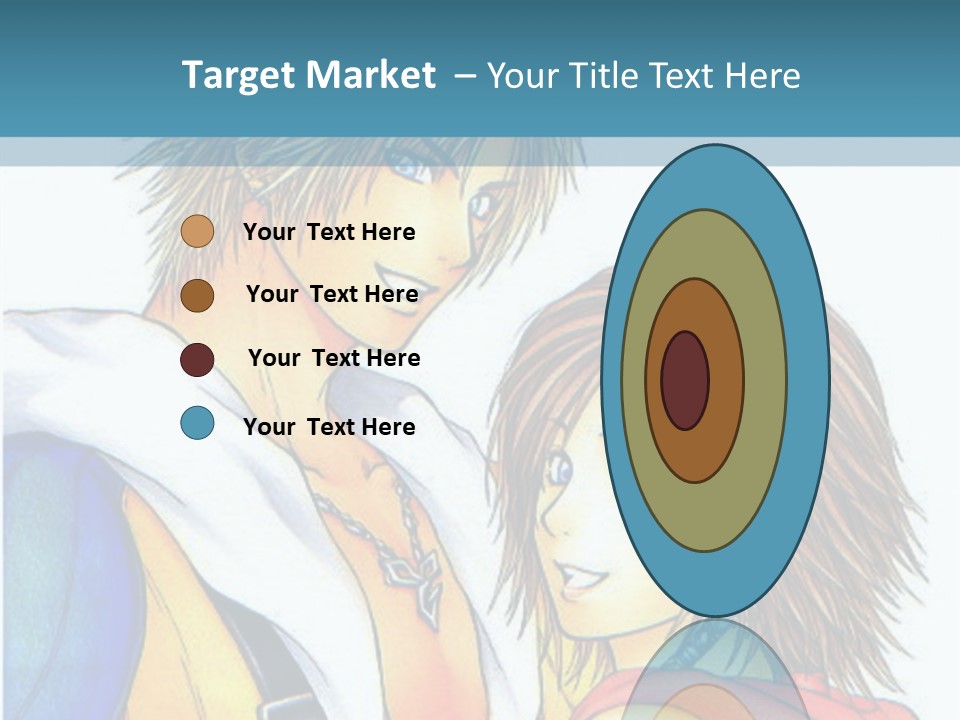 A Couple Of Anime Characters Standing Next To Each Other PowerPoint Template