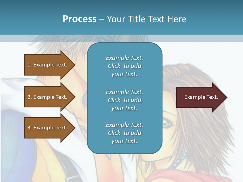 A Couple Of Anime Characters Standing Next To Each Other PowerPoint Template