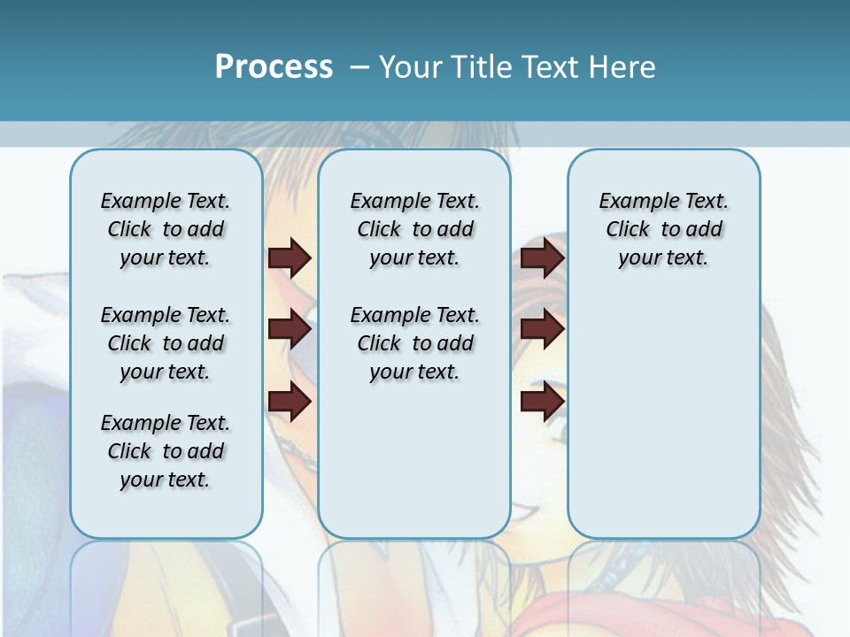 A Couple Of Anime Characters Standing Next To Each Other PowerPoint Template