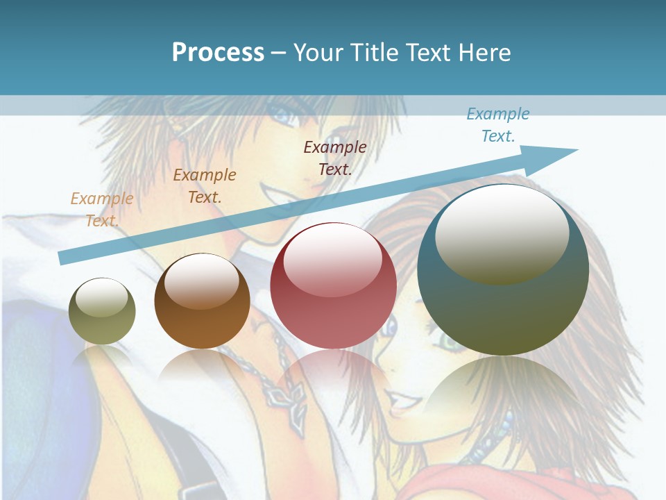 A Couple Of Anime Characters Standing Next To Each Other PowerPoint Template