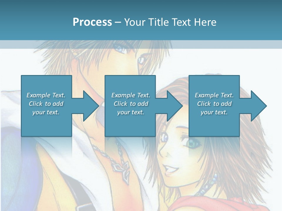 A Couple Of Anime Characters Standing Next To Each Other PowerPoint Template