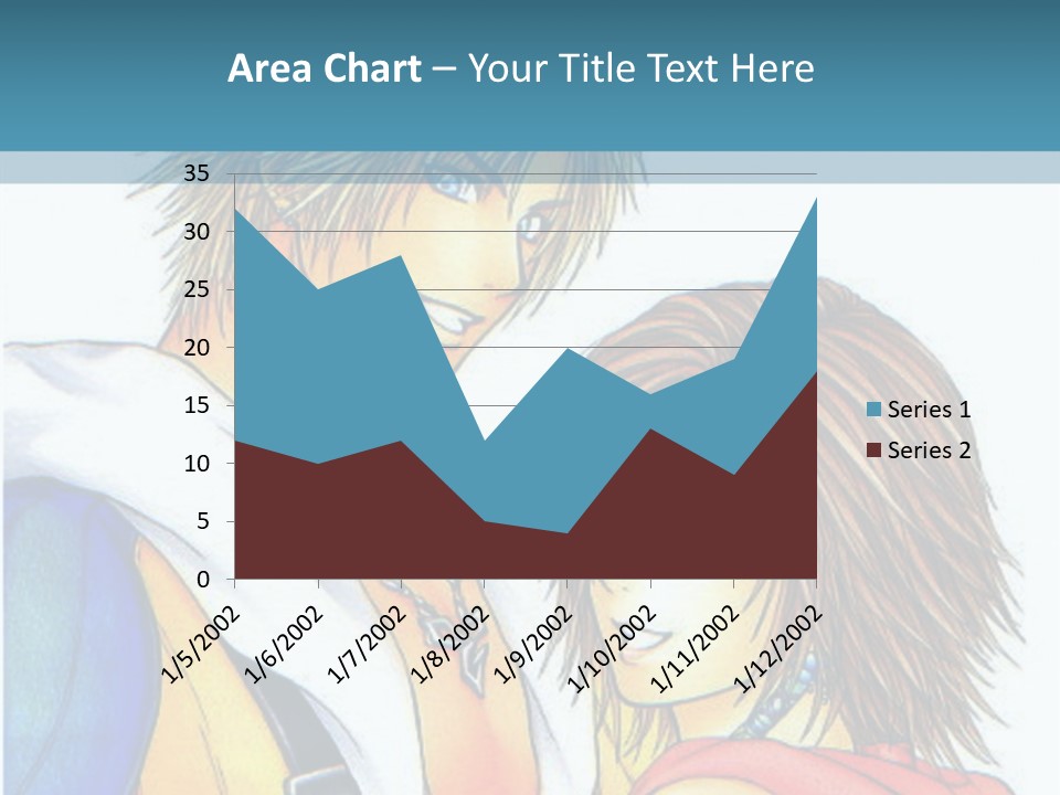A Couple Of Anime Characters Standing Next To Each Other PowerPoint Template
