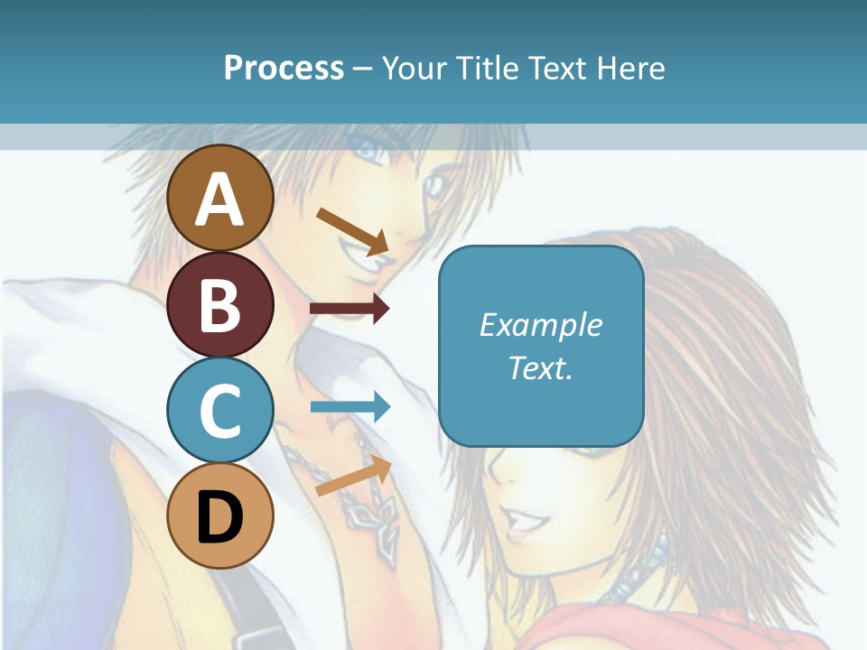 A Couple Of Anime Characters Standing Next To Each Other PowerPoint Template