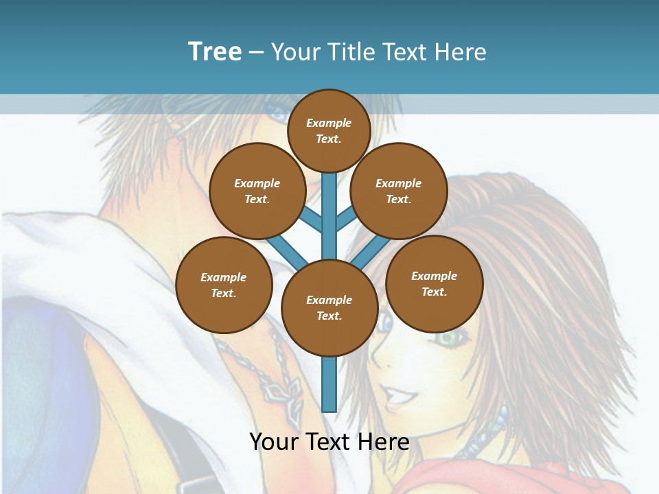 A Couple Of Anime Characters Standing Next To Each Other PowerPoint Template