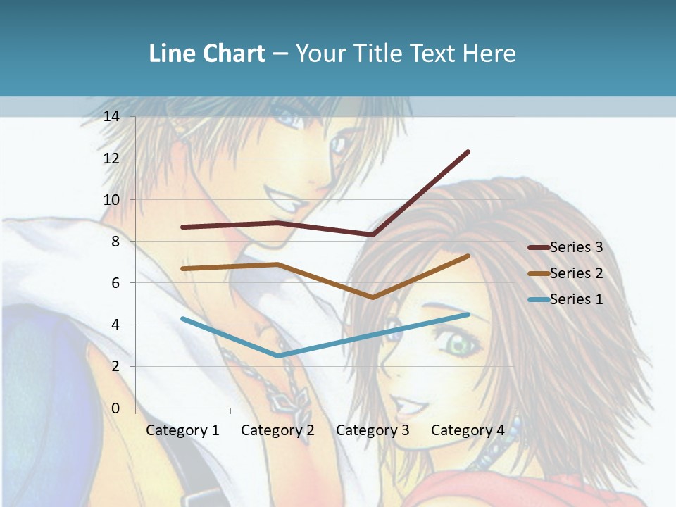 A Couple Of Anime Characters Standing Next To Each Other PowerPoint Template
