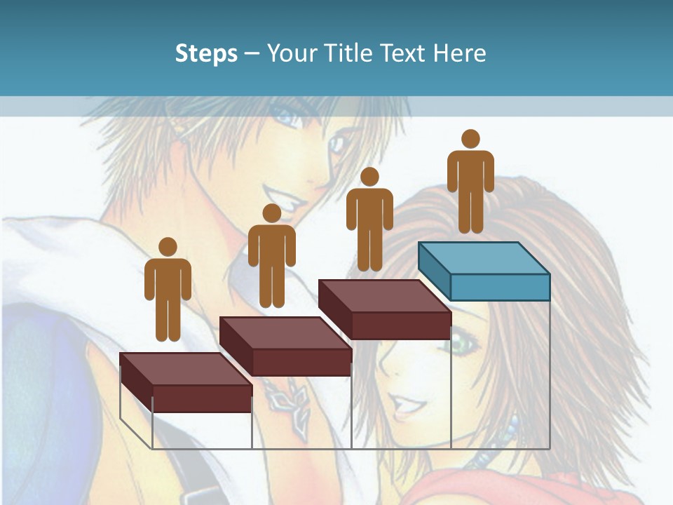 A Couple Of Anime Characters Standing Next To Each Other PowerPoint Template