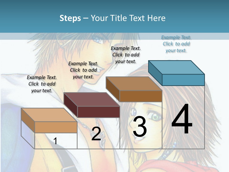 A Couple Of Anime Characters Standing Next To Each Other PowerPoint Template