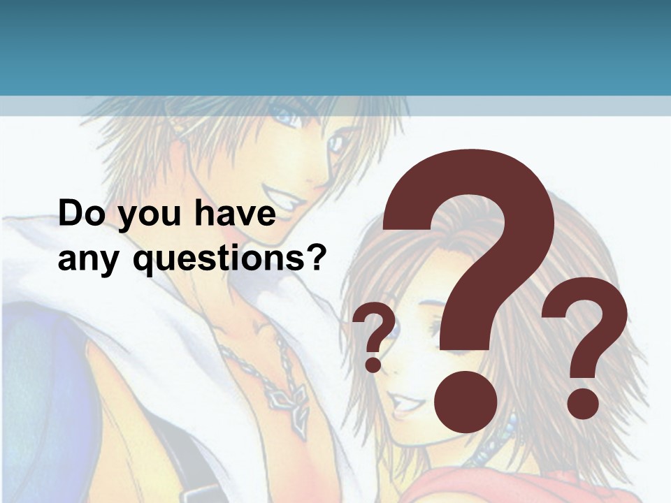 A Couple Of Anime Characters Standing Next To Each Other PowerPoint Template