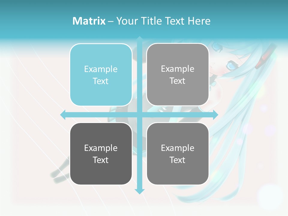 A Woman With Blue Hair Is Posing For A Picture PowerPoint Template