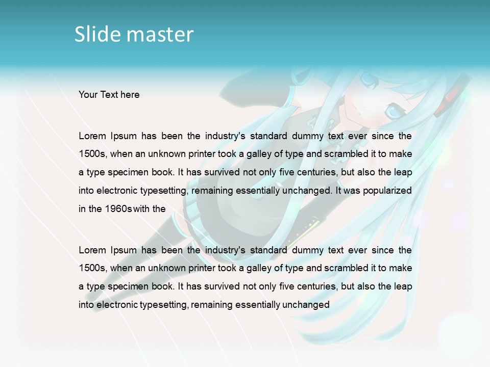 A Woman With Blue Hair Is Posing For A Picture PowerPoint Template