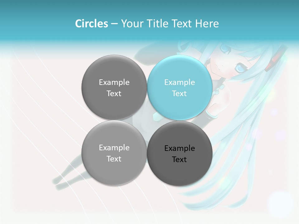 A Woman With Blue Hair Is Posing For A Picture PowerPoint Template