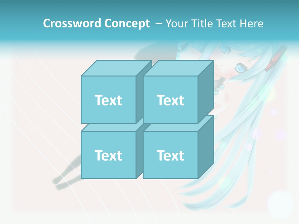 A Woman With Blue Hair Is Posing For A Picture PowerPoint Template