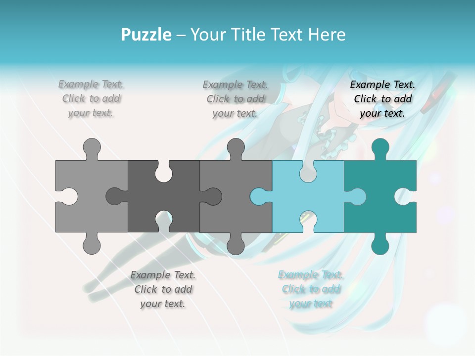 A Woman With Blue Hair Is Posing For A Picture PowerPoint Template