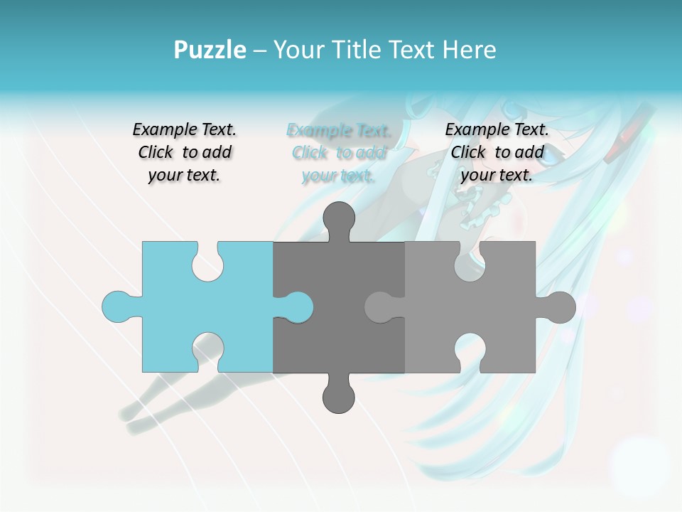 A Woman With Blue Hair Is Posing For A Picture PowerPoint Template