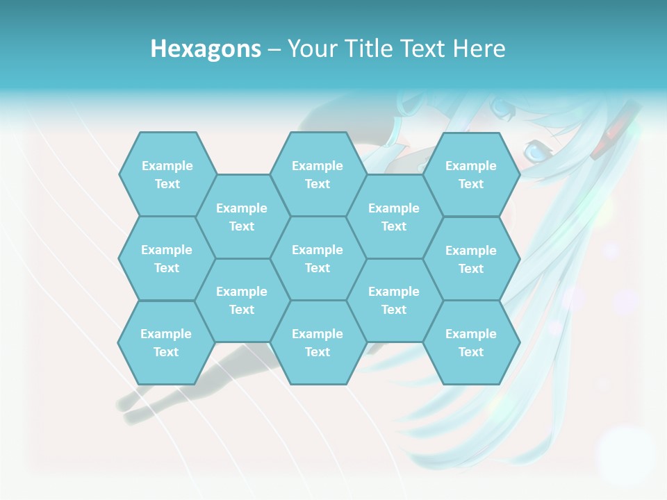 A Woman With Blue Hair Is Posing For A Picture PowerPoint Template