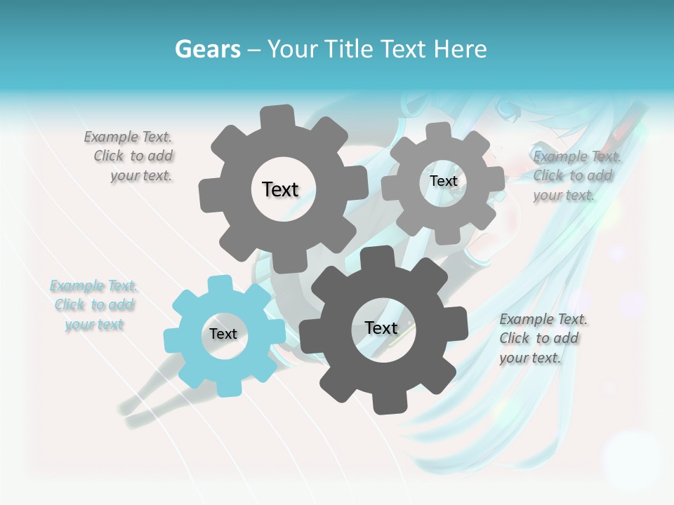 A Woman With Blue Hair Is Posing For A Picture PowerPoint Template