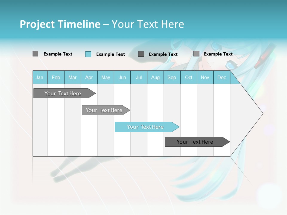 A Woman With Blue Hair Is Posing For A Picture PowerPoint Template