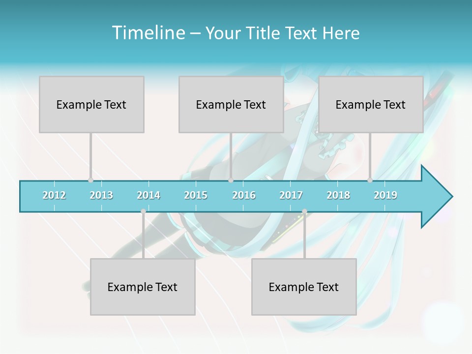 A Woman With Blue Hair Is Posing For A Picture PowerPoint Template