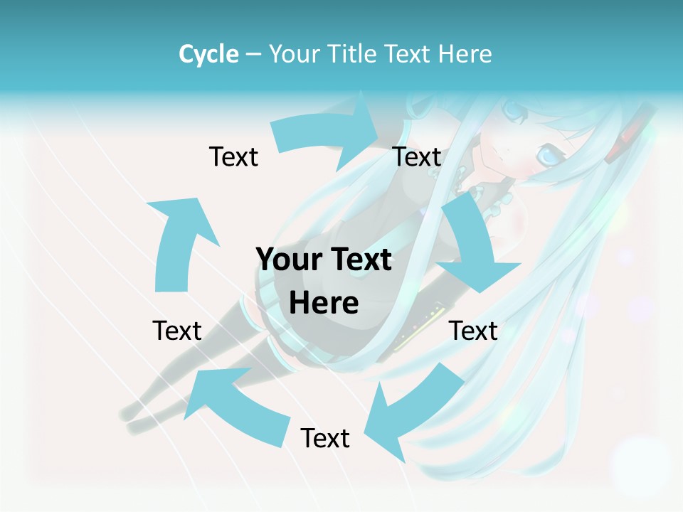 A Woman With Blue Hair Is Posing For A Picture PowerPoint Template